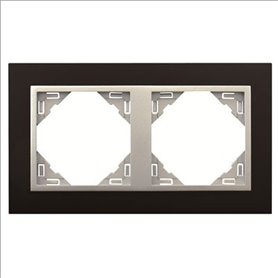 MARCO DOBLE LOGUS NEGRO/ALUMINIO