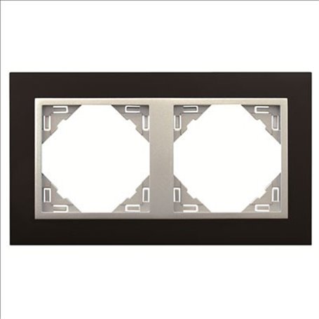 MARCO DOBLE LOGUS NEGRO/ALUMINIO