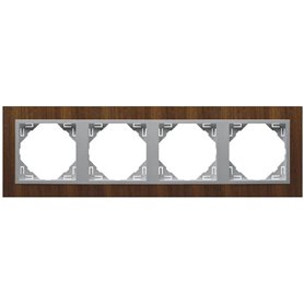 MARCO CUADPL.LOGUS NOGAL/ALUMINIO