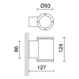 Aplique Led SETH 4W 510Lm 4000K CRISTHER 399E-L0205B-90 Oxido