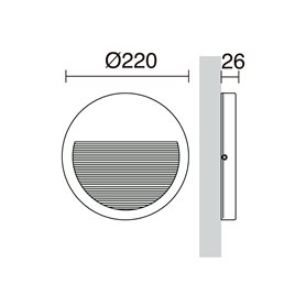 Aplique Led SLIM 9W 1165Lm 4000K CRISTHER 580D-L0210B-04 Antracita