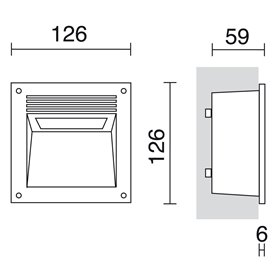 Empotrable Led RIMA 4W 500Lm 3000K CRISTHER 261C-L0105B-04 Antracita