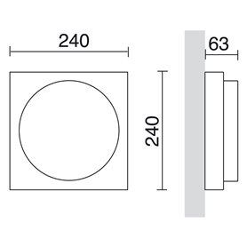 Aplique Led STERLO 12,9W 1500Lm 3000K CRISTHER 566B-L0114B-30 Inox