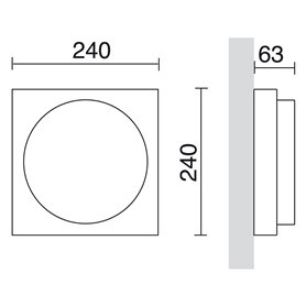 Aplique Led STERLO 12,9W 1500Lm 4000K CRISTHER 566B-L0213B-04 Antracita