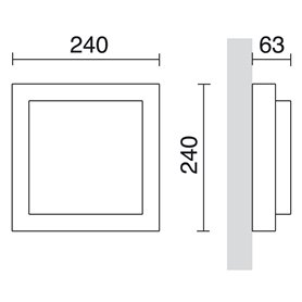Aplique Led STERLO 12,9W 1500Lm 3000K CRISTHER 565B-L0114B-04 Antracita