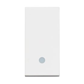 Interruptor estrecho iluminable Bticino RW4001L Classia 1 modulo Blanco