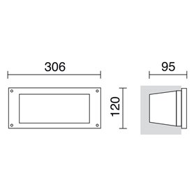 Empotrable pared DUBLIN E27 42W CRISTHER 401B-G05X1A-04 Antracita