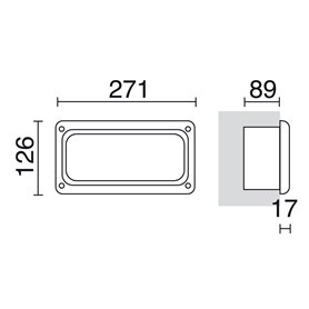 Empotrable pared COC E27 42W CRISTHER 063A-G05X1A-02 Negro 