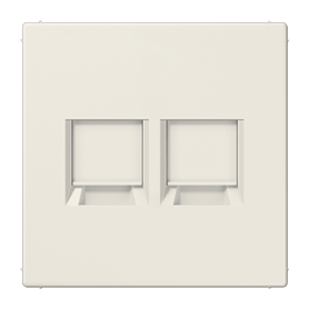 Placa 2 tomas Keystone a presion serie LS990 JUNG LS1969-2WE Blanco marfil