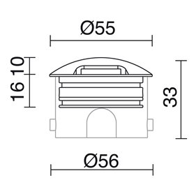 Empotrable suelo Led NODY 2W 320Lm 3000K CRISTHER 665C-L0102F-43 Inox D55