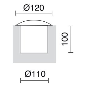 Empotrable suelo Led SURI 4W 500Lm 3000K CRISTHER 302A-L0105B-04 Antracita
