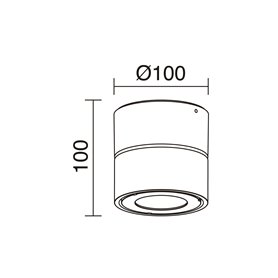 Proyector Led DISC 9W 1098Lm 2,7K CRISTHER 1000A-L3009B10-01 Blanco 14º