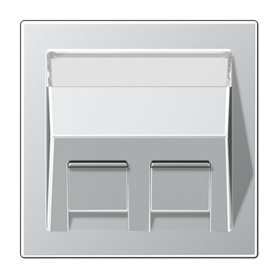 Placa 2 tomas y regleta 9x51 serie LS990 JUNG AL569-30BFPL-L Aluminio