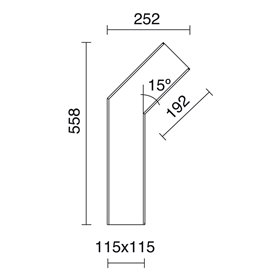 Baliza Led CLINA 10W 900Lm 3K CRISTHER 492A-L0105B-90 Oxido