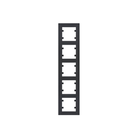 Marco 5 elementos vertical Hager Lumina Intense WL5653 color Negro