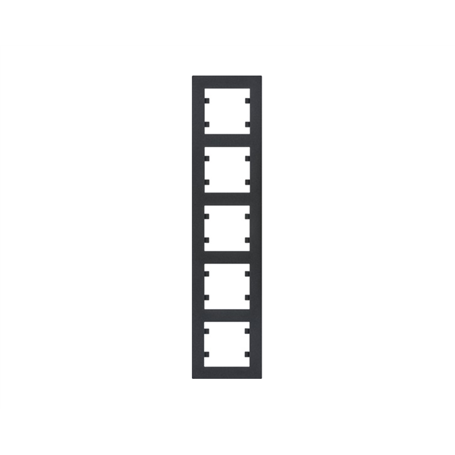 Marco 5 elementos vertical Hager Lumina Intense WL5653 color Negro