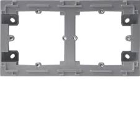 Caja superficie 2 elementos Hager Lumina Intense WL5822 color Plata