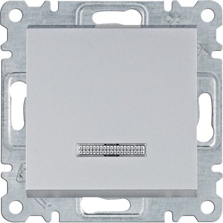 Pulsador indicador luminoso Hager Lumina Intense WL0412 Plata