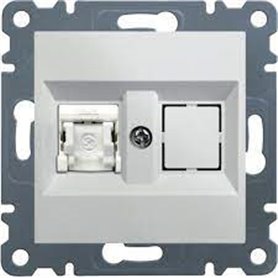 Toma datos RJ45 cat6e FTP Hager Lumina Intense WL2170 Blanco