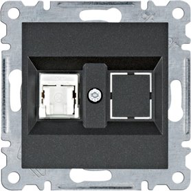Toma datos RJ45 cat5e UTP Hager Lumina Intense WL2113 Negro
