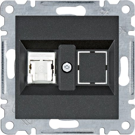 Toma datos RJ45 cat6e UTP Hager Lumina Intense WL2153 Negro