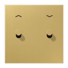 Placa con flechas y 2 palancas CONO serie LS 1912 JUNG ME12-5PCK25 Laton classic