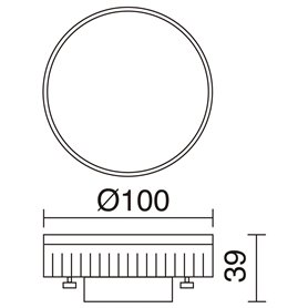 Bombilla Led GX53 Led T2 7W 700Lm 4000K DOPO 378B-L3107A-02