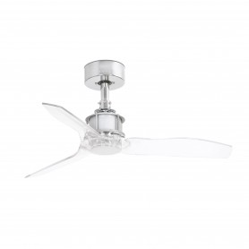Ventilador de techo FARO Barcelona 33426 JUSTFAN cromo/transparente