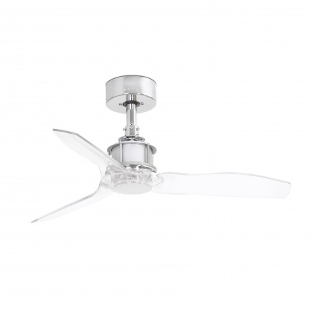 Ventilador de techo FARO Barcelona 33426 JUSTFAN cromo/transparente