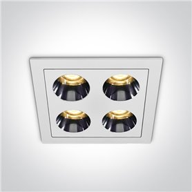 Empotrable de techo 10W 230V 3K 700Lm ONE LIGHT 50110H/W/W Blanco