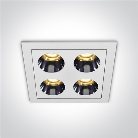 Empotrable de techo 10W 230V 3K 700Lm ONE LIGHT 50110H/W/W Blanco
