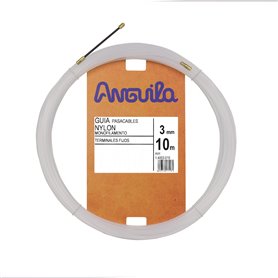 Guia Pasacables ANGUILA 14003010 3mm 10m Nylon Terminales fijos blanco