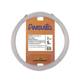 Guia Pasacables ANGUILA 12003005 3mm 5m Nylon Terminales intercambiables blanco