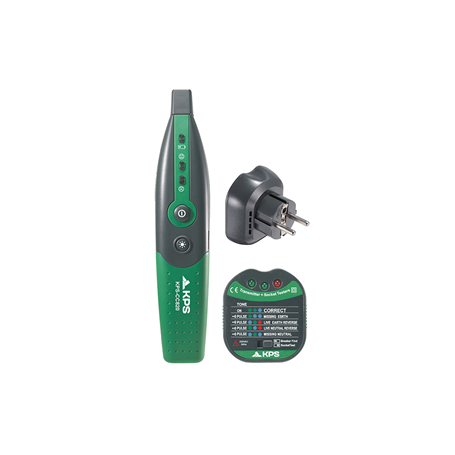Comprobador de enchufes y circuitos KPS KPS-CC820