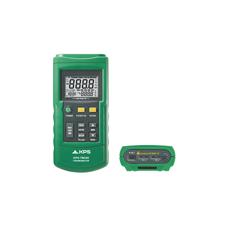 Termometro digital 2 canales con registro de datos USB KPS KPS-TM340