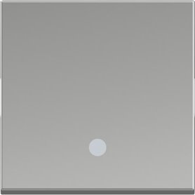 Conmutador ancho iluminable BTICINO RA4003M2L Classia 2 modulos Aluminio