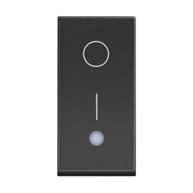 Interruptor bipolar estrecho iluminable BTICINO RG4002L Classia 1 modulo Dark