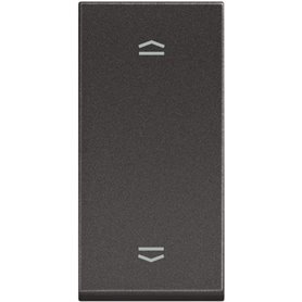 Pulsador doble estrecho para persianas BTICINO RG4037N Classia 1 modulo Dark