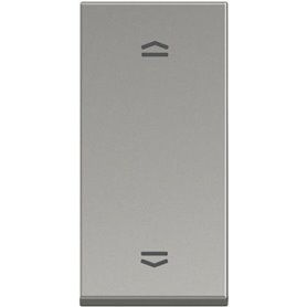 Conmutador doble estrecho para persianas BTICINO RA4027N Classia 1 modulo Aluminio