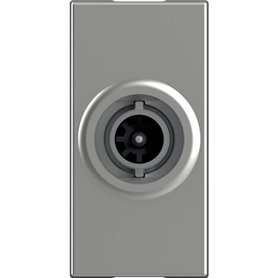 Base coaxial TV/SAT final apantallada BTICINO RA4202P10 Classia 1 modulo Aluminio