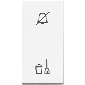 Conmutador doble para habitacion hotel BTICINO RW4028HN Classia Blanco