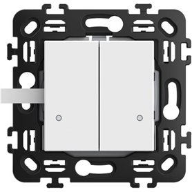 Interruptor inhalambrico doble para conexion con Netatmo BTICINO RW4003DCW Classia Blanco