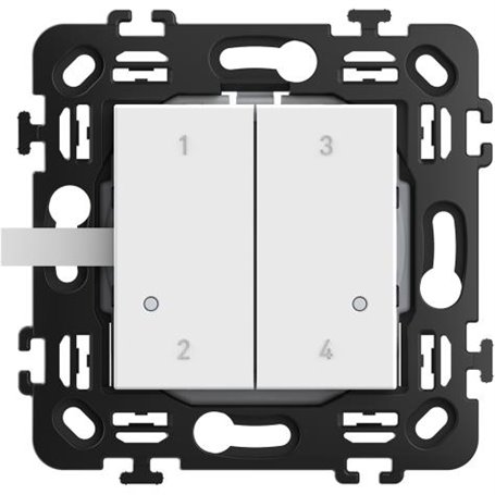 Comando 4 escenarios para conexion con Netatmo BTICINO RW4575CW Classia Blanco