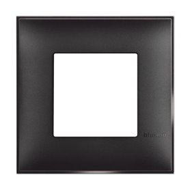 Placa embellecedora 2 modulos BTICINO R4802BG Classia Dark