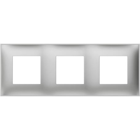 Placa embellecedora 2x3 modulos BTICINO R4802M3AL Classia Aluminio