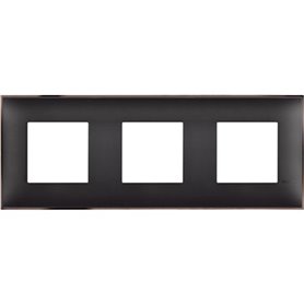 Placa embellecedora 2x3 modulos BTICINO R4802M3BH Classia Niquel negro