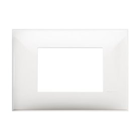 Placa embellecedora 3 modulos centrados BTICINO R4803RW Classia Blanco