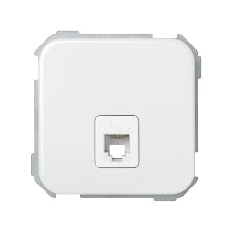 Toma telefono 4 contactos RJ11 SIMON 31 64x65mm 31480-30 Blanco