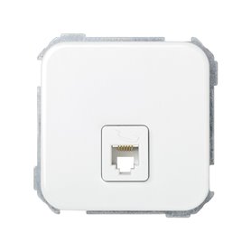 Toma telefono 6 contactos RJ12 SIMON 31 64x65mm 31481-30 Blanco