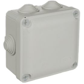 Caja estanca YBOX 100x100x55 con conos Ø 25 mm SOLERA Y715 Gris